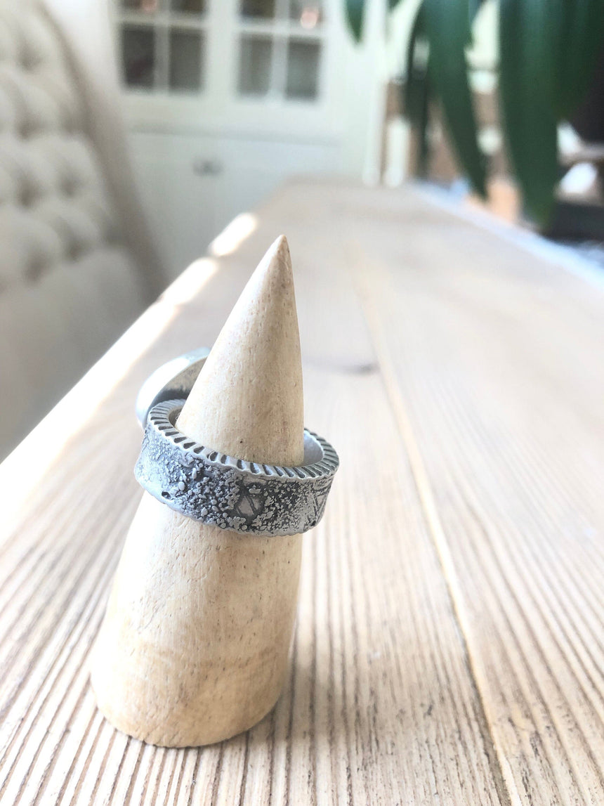 Wabi Sabi Spring Ring #4 Jewelry Huckleberry Designs 