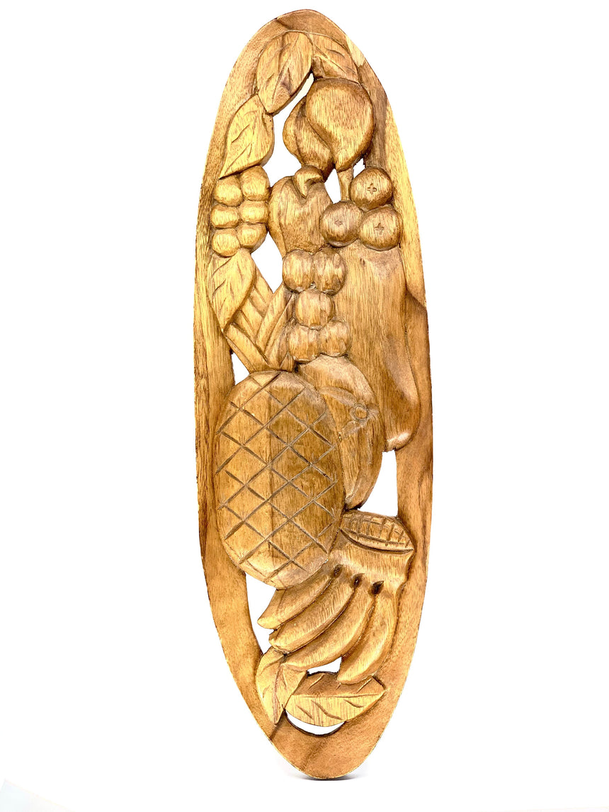 Vintage, Monkeypod, Hand Carved, Prosperity Fruits, Wooden Wall Plaque Home & Garden Sunsum® Intentional Living 