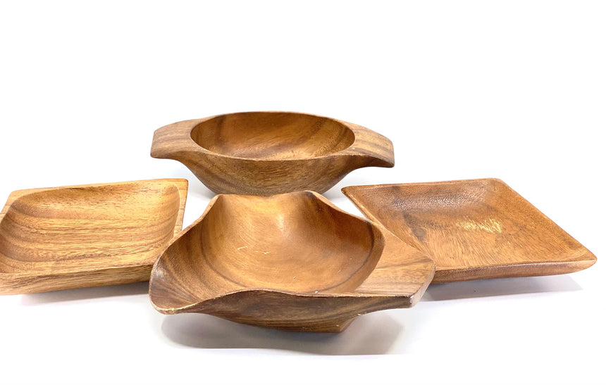 Vintage, Monkeypod, Serving Trays & Bowls Set, 4pcs Home & Event Sunsum® Intentional Living 