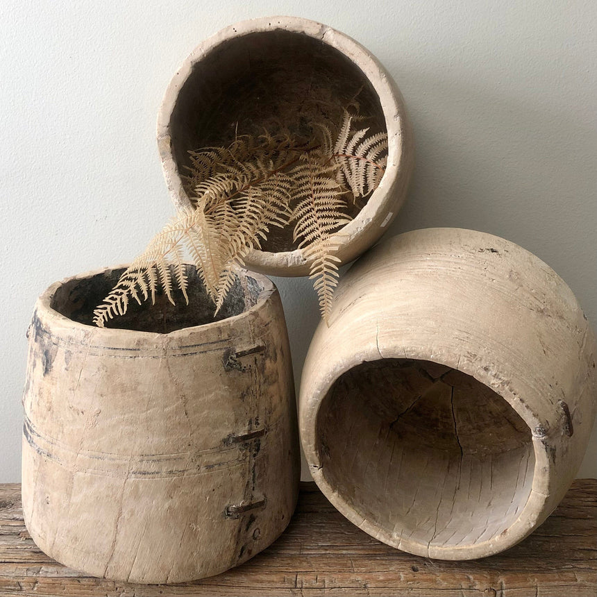 Vintage Raw Wood Planter Home & Garden Centered Inc. 