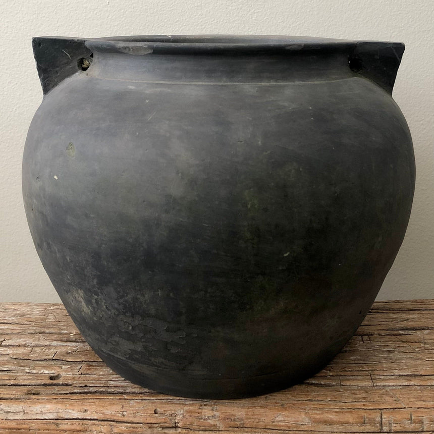 Vintage Clay Vessel, Handled - Medium Home & Garden Centered Inc. 22) 10”wX8”hX6” Last one! 