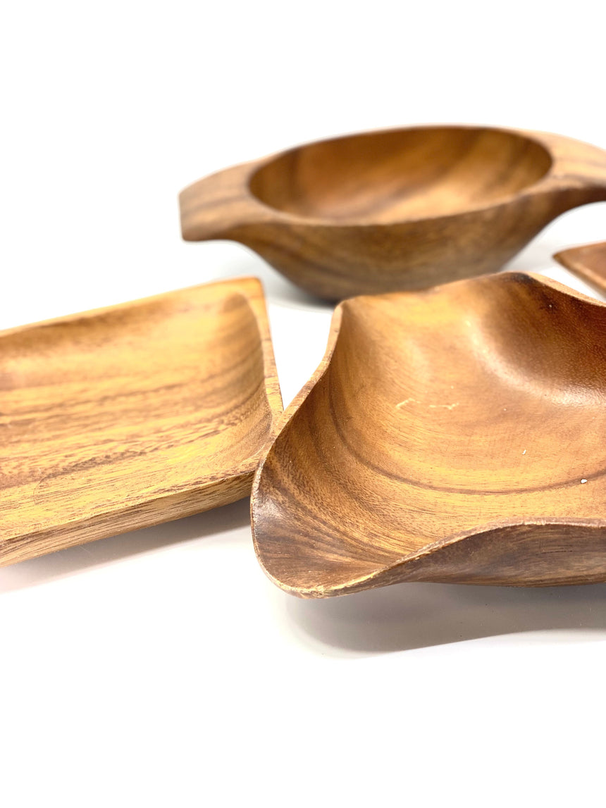 Vintage, Monkeypod, Serving Trays & Bowls Set, 4pcs Home & Event Sunsum® Intentional Living 
