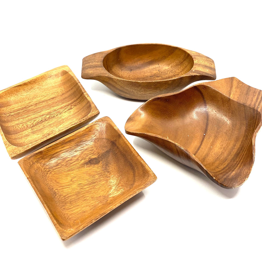 Vintage, Monkeypod, Serving Trays & Bowls Set, 4pcs Home & Event Sunsum® Intentional Living 