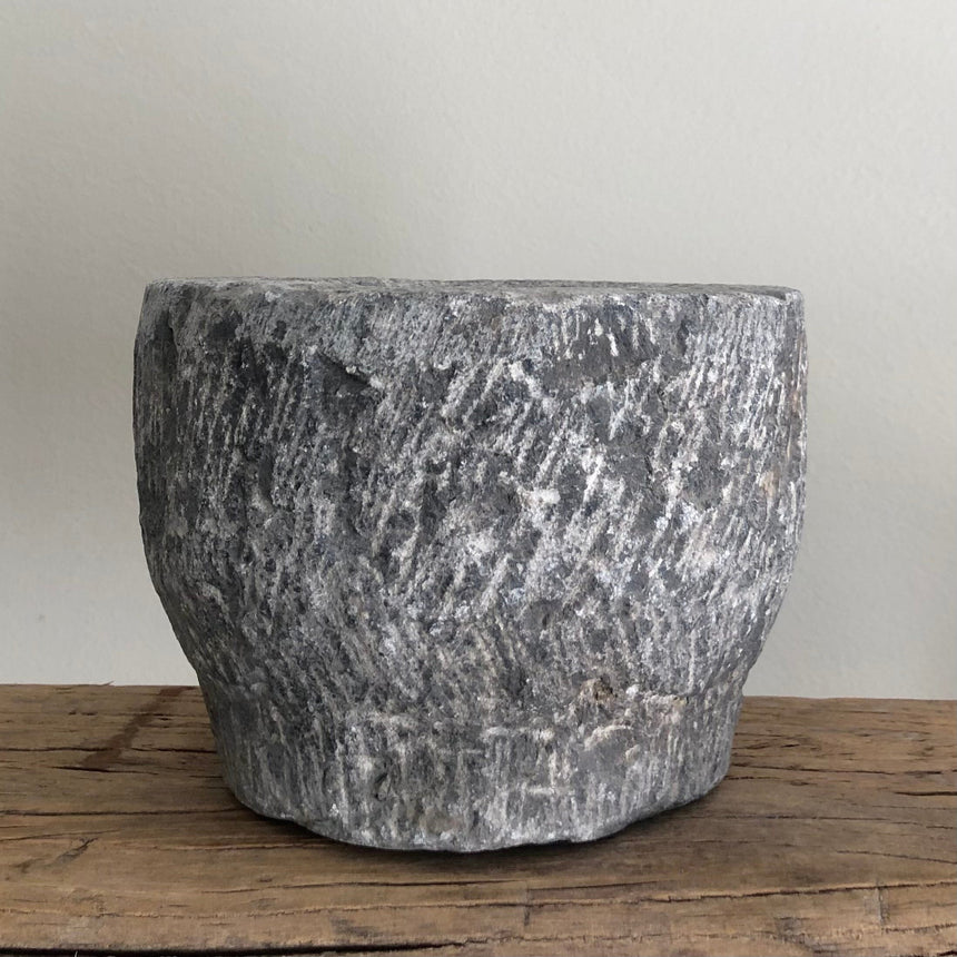 Vintage stone mortar, Small Home & Garden Centered Inc. 1) 5.5”x4” 