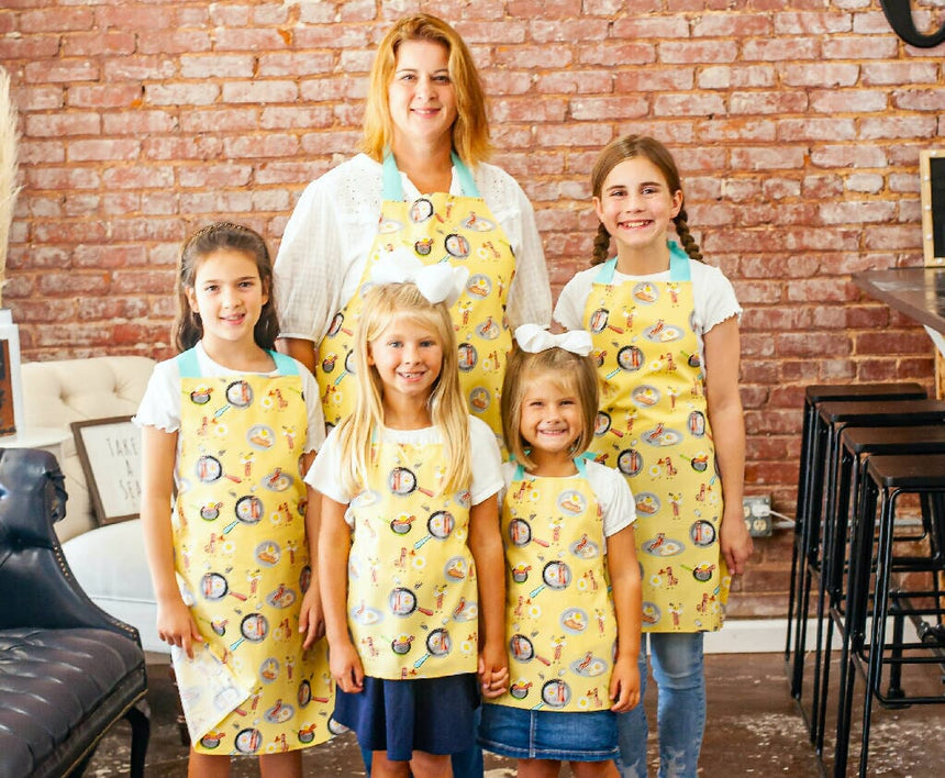 Best Friends Bacon and Eggs Handmade Apron for Adults and Kids Kitchen, Handmade Apron Sara Sews, Inc. 