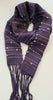 Bamboo Handwoven Scarf - Deep Mauve with Varied Bamboo Accents handwoven scarf Iron Springs Weaving Dark Mauve Bamboo 