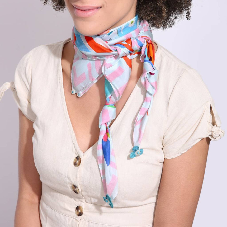 Watercolour Scarf SCARVES Vismaya Coral 