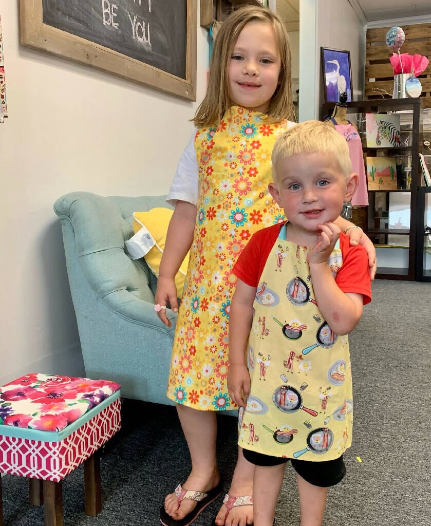 Best Friends Bacon and Eggs Handmade Apron for Adults and Kids