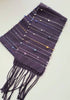 Bamboo Handwoven Scarf - Deep Mauve with Varied Bamboo Accents handwoven scarf Iron Springs Weaving 