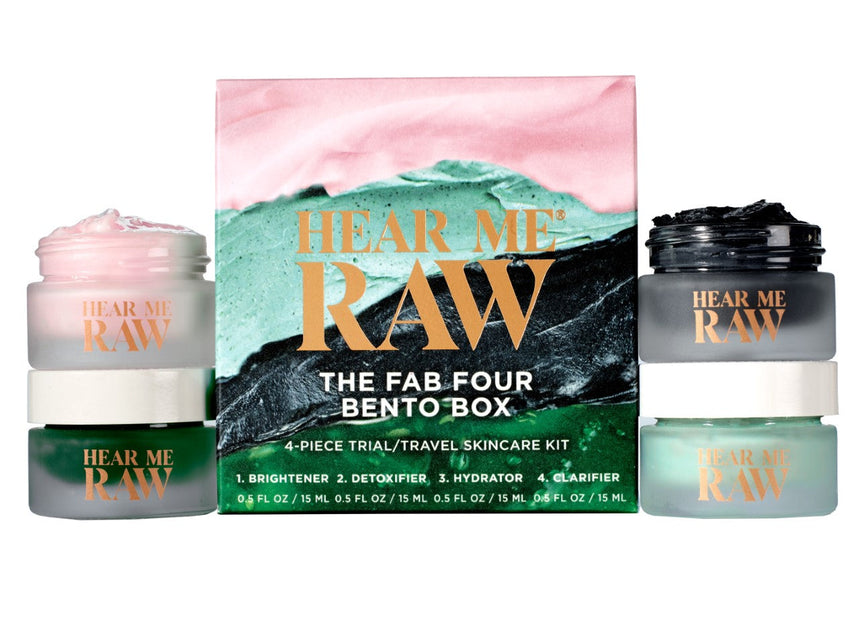 BENTO BOX - THE FAB FOUR Skincare, Moisturizer, Travel Size HEAR ME RAW 