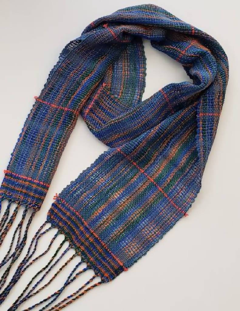 Bamboo Handwoven Scarf - Late Spring Garden accessary scarf Iron Springs Weaving Bamboo Scarf Late Spring 