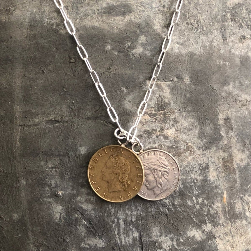 Vintage Coins Necklace Jewelry Centered Inc. 