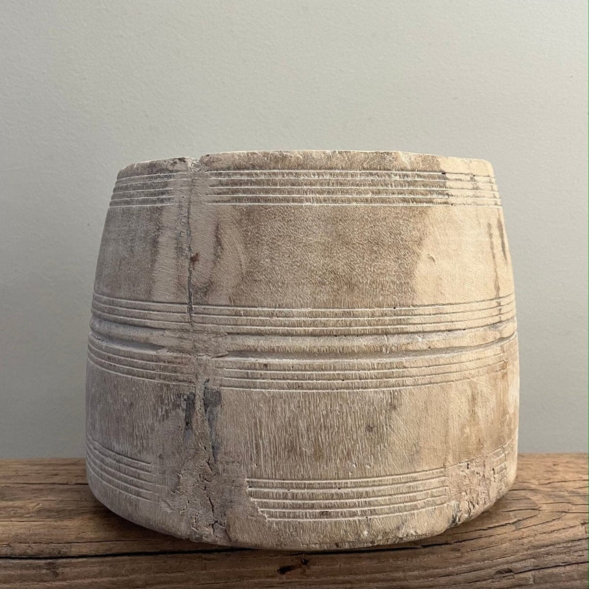 Vintage Raw Wood Planter Home & Garden Centered Inc. 1) 9x7.5x7 