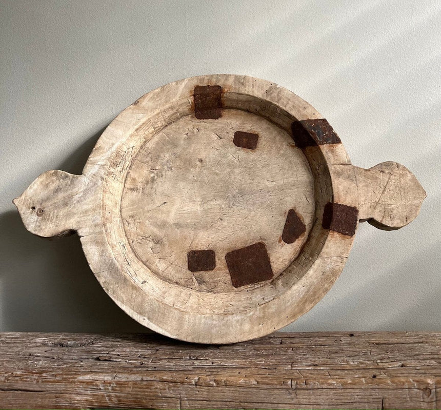 Vintage Wood handled tray Home & Garden Centered Inc. 4) 24.5x16 so unique and heavy too 