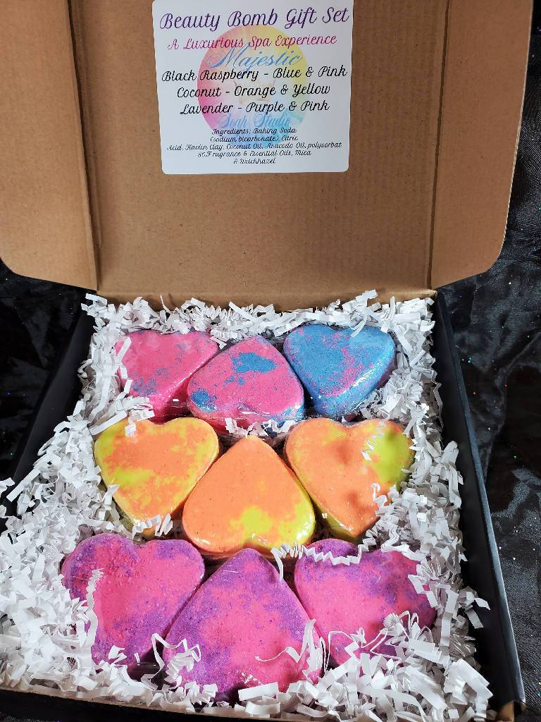Beauty Bomb - "Bath Bomb" - Gift Sets (Black Berry, Coconut, Lavender) Bath, Body, Aroma Therapy Majestic Soap Studio, LLC 