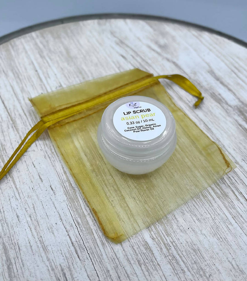 Asian Pear Lip Scrub Lip scrub, lips, exfoliant, exfoliate, moisturizer, essential oil, infused, makeup K and C Naturals 